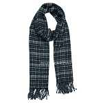Eleganter Schal aus Wolle, Wollschal, 33cmx175cm, schwarz weiß blau 5188